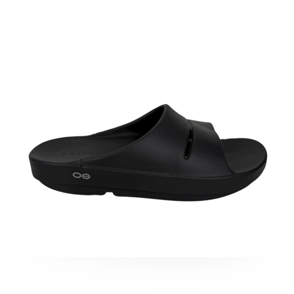 OOFOS OOahh Slides Womens US 10 Recovery Footwear Sandals Black